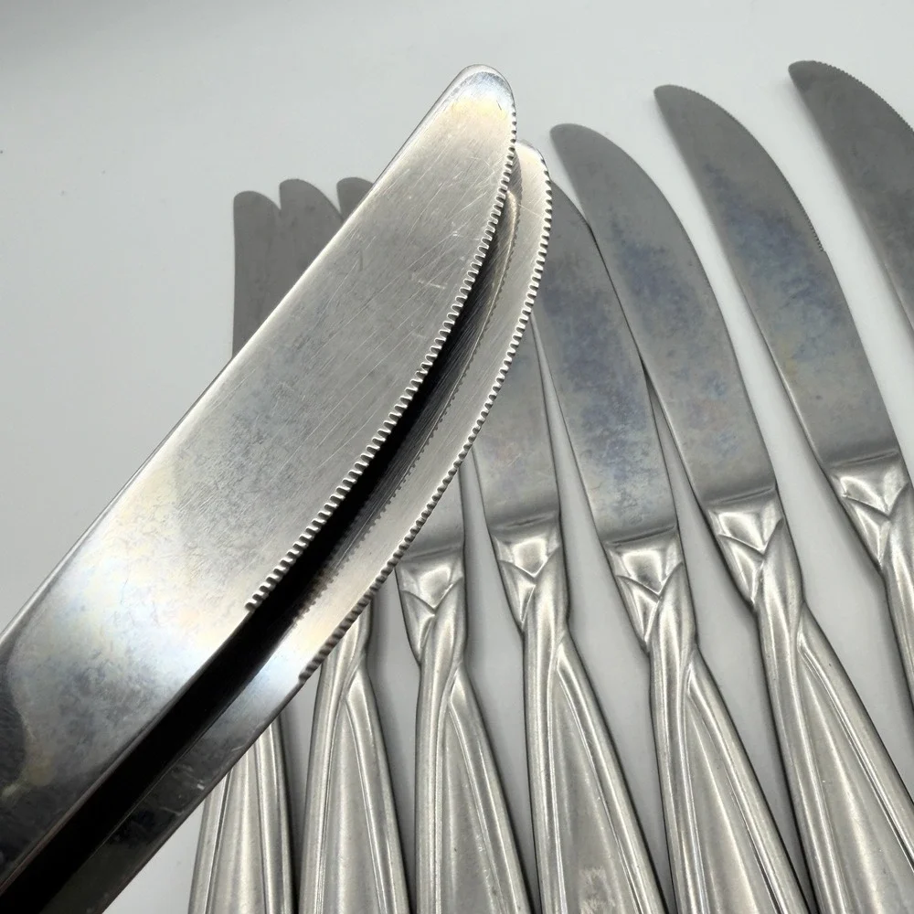 10 Hampton‎ Silversmiths CONCORDE Dinner Knife's Stainless Steel Flatware 18/8